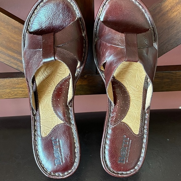 Born leather chunky strap slip on sandals size 7 - Picture 10 of 14
